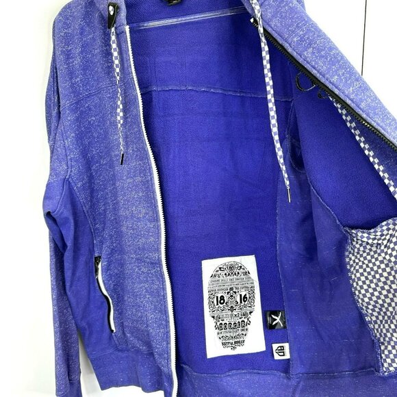 Artful Dodger Hoodie Mens Size XL Purple Fleece Full Zip The Cutter Lads Knives - Picture 7 of 7